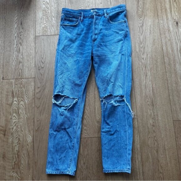 Citizens of Humanity - Liya High Rise Classic Fit Torn Size - 28 - Picture 2 of 4
